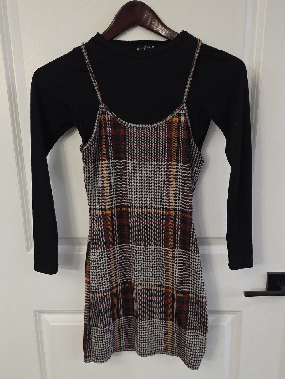 "Try!This" Dress With Atrached Long Sleeve Shirt
